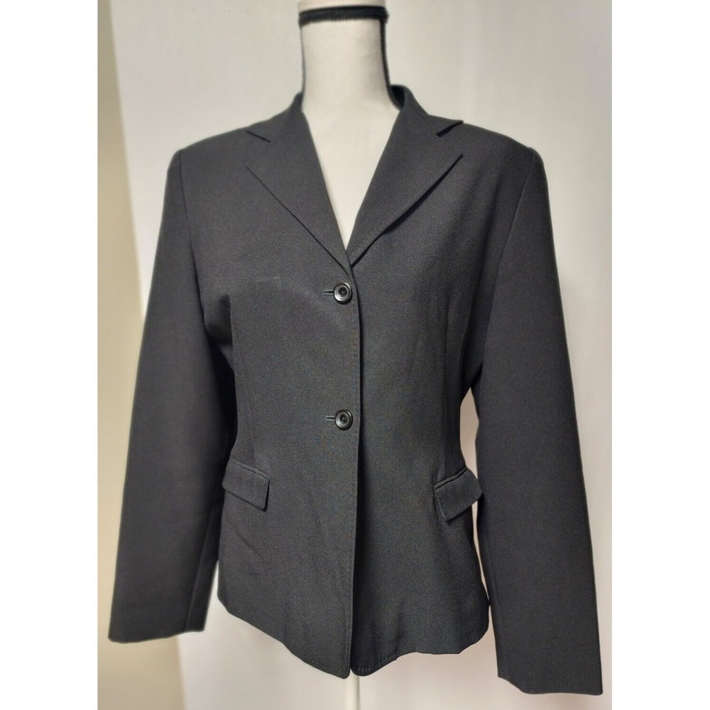 Levine Classics Petite Women's Blazer Size 12P  Black Long Sleeve Blazer Jacket